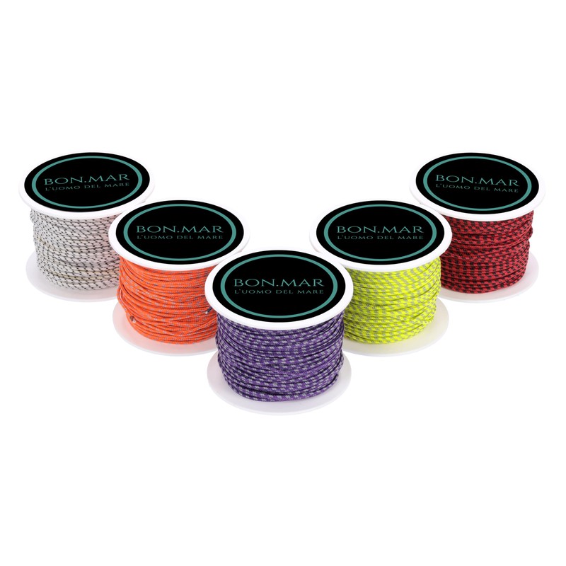 BON.MAR Dyneema Coated Sk75 Lead 50 m Reel Orange Grey