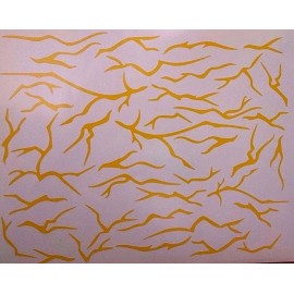 Unbranded VINYL HIGH BAKE HEAT GUN STENCIL -LIGHTNING BOLTS -  LARGE- For  Cerakote, Spray