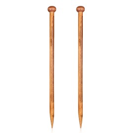 simarro 10mm Bamboo Knitting Needle Straight Single Pointed 10-Inch Long Knitting Needles Knitting for Beginners Sock Scarf Handmade DIY Knitting Crochet Supplies