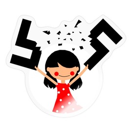 Spreadshirt Girl Against Racism Stop NZS Sticker Maximum 10 x 10 cm 10 x 10 cm Glossy Transparent