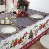 Reusable Christmas Tablecloth 5 X 6 FT Rectangle Table Cover