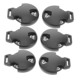KOMBIUDA 6pcs Golf Club Head Covers Rotating Number Tags Plastic Id Labels for Fairway and Driver Clubs Easy to Identify Golf Accessories Black