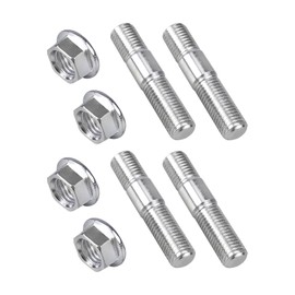 Bevinsee 4pcs Exhaust Manifold Stud Nuts Kit Compatible with Honda Compatible with Toyota Compatible with Nissan, M10-1.25x48mm