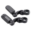 1 1/4" 32mm Matte Black Short Angled Engine Guard Footpegs