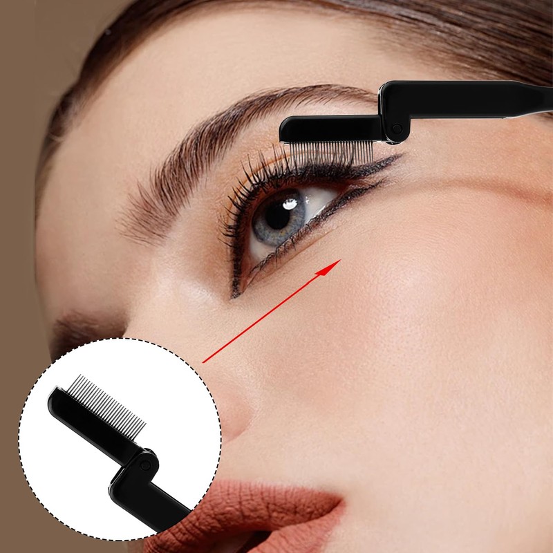 Vanyibro Brow Groomers & Lash Combs,Portable Stainless Steel Tools for