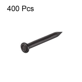 uxcell Hardware Nails Carbon Steel Point Tip Wall Cement Nail 20mm(0.8") 2mm Rod Dia Black 400pcs