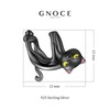 GNOCE Lazy Black Cat Charm Bead 925 Sterling Silver Jewellery