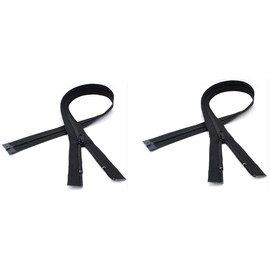 #5 Nylon Coil Separating YKK Lightweight Black Jacket Zippers - 2 Zippers Per Pack - Made in The United States - Choose Your Length (28" Inches)