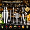Stainless Steel Cocktail Shaker Set for Home Bartending – Complete