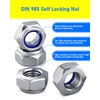 HOLMOL M6 Nylock Nuts 60PCS, 6mm Stainless Steel Locking Nuts,