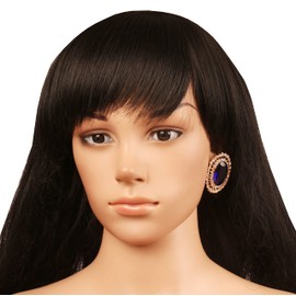 Touchstone Pendientes de diseño indio Bollywood artístico de gran tamaño, joyería en tono dorado y plateado para mujer., Metal, no conocido,