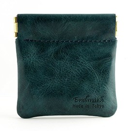 (EndMark) Made in Japan, Genuine Leather, Coin Case, Bag Type (Night Blue)