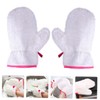 LALAFINA Fiber Material Non-Slip Kitchen Cleaning Gloves Lanyard White Cotton