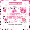 5 * 3ft Disco Cowgirl Birthday Party Backdrop Decorations Space