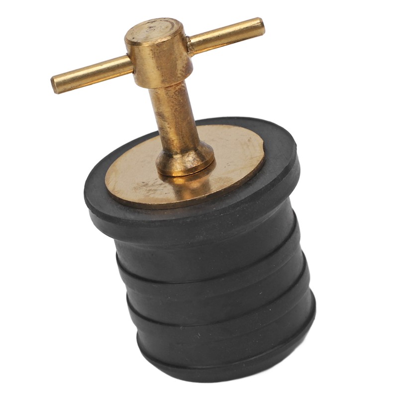 Marine Boat Brass T Handle Drain Plug Strong Structure Twist