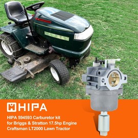 Hipa 594593 Carburetor for 17.5HP 591731 594601 594605 796078 590400 31H777 31C707 31P777 Lawn Mower Craftsman lt2000 Carburetor