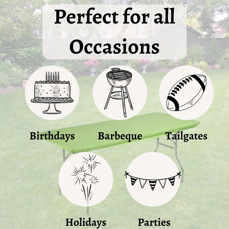 Kwik-Covers 6' Rectangle Plastic Table Covers 30" x 72", Bundle