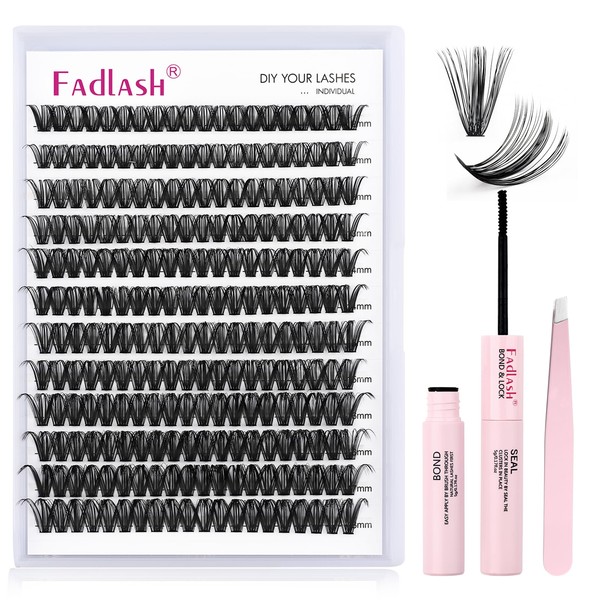 Fadlash Individual Eyelashes Cluster Lashes Kit 0.07 D Curl 12-18mm