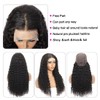 Hxxcoup 1B Natural Black Color Human Hair Wigs Water Wave