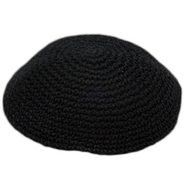 Black All Size Hand Made Yarmulke Jewish Kippah Kipa Judaica Yamaka Kippa Yamakah Yarmulka Hat Men Or Kids (14CM 5.5INCH)