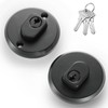 Double-Sided Keyed Round Deadbolt Lock - Matte Black, Exterior Door