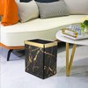 Huaqinglian Small Office Trash can Bedroom Wastebasket,Rectangle Slim Bathroom Kitchen