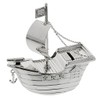 Christening Gifts. Silverplated Pirate Ship Money Box