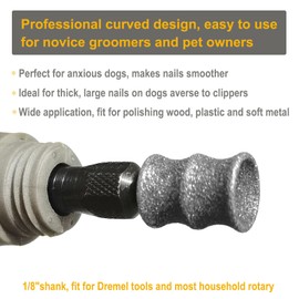 Oxcearly for Dremel - Diamond Dog Nail Grinder Attachment - Painless Pet Nail Trimmer Bits for Large, Medium and Small Dogs & Cats Claw Grooming