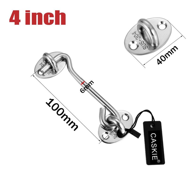 Storm Hook, Cabin Hook 304 Stainless Steel Helter Locking Door