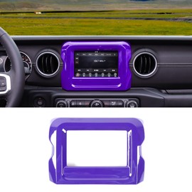 RT-TCZ Navigation GPS Screen Panel Frame Cover Trim Decoration Interior Accessories for Jeep Wrangler JL JLU & Gladiator JT 2018-2022 (Purple)