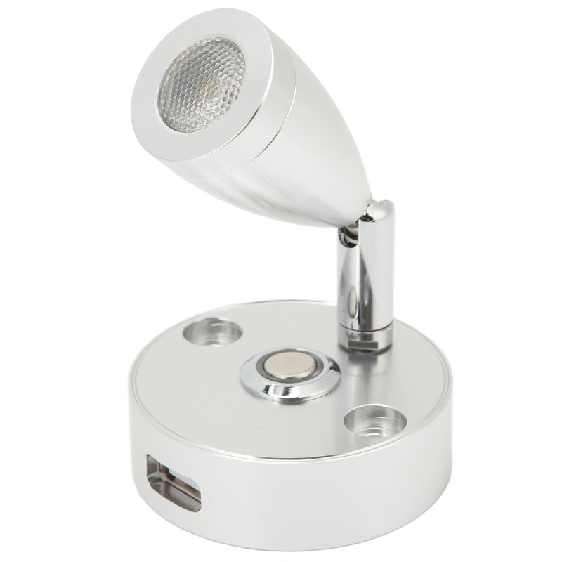 RV Reading Light 3500K 3‑Color Aluminium Alloy Adjustable Angle 12V‑24V