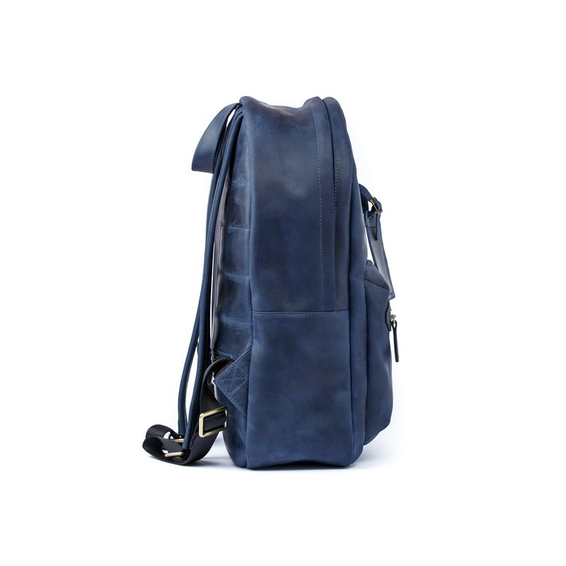 olpr. Leather Backpack (Blue)