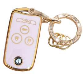 TAPAYICA For Acura Key Fob Shell Remote Key Fit for Acura MDX Acura RDX Acura TL Acura TSX Acura ZDX Honda Accord (4 Buttons Pink-Gold)