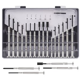 16PCS Mini Precision Screwdriver Set, XAQISHIRE Small Screwdriver Kit with 16 Different Size Flathead Phillips Hex Socket Head, Ideal For Watch, Jewelers, Eyeglass, Toys, Computer, Electronic Repairs