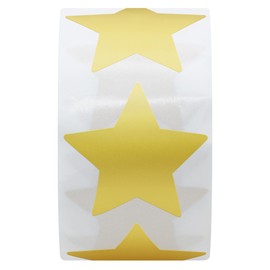 Hylabelest Large Star Stickers 1.5 Inch Gold Metallic Foil Star Shape Paper Labels Packaging Seals Crafts Wedding Favor Tag Labels