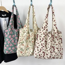 [H+ Mall] Soft Garden Corduroy Eco Bag Canvas Fabric Bag