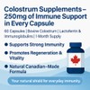 R & D HEALTHCARE Colostrum Supplements 250mg C 60 Capsules,