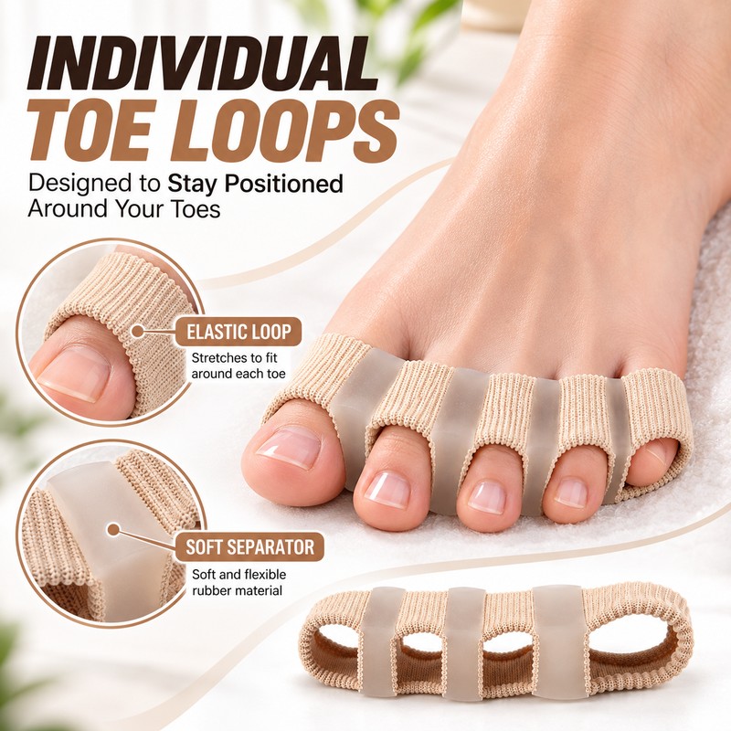Toe Separator for Daily Foot Care – Stretchy 3, 4