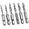 6Pcs Taps HSS Hex Shank Screw Thread Combined Tapping Drill