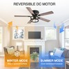Breezary 52 Inch Flush Mount Farmhouse Rustic Ceiling Fan with