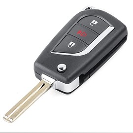 Beefunny 312MHz 4C Chip Upgraded Flip Folding Remote Car Key Fob 3 Button for Lexus RX300 1999-2003 FCC: N14TMTX-1 (1)