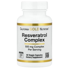 California Gold Nutrition, Resveratrol Complex, Grape Seed Extract, Red Wine Extract, Contains Trans-Resveratrol, 60 Veg Capsules / California Gold Nutrition (캘리포니아골드뉴트리션), 레스베라트롤 복합체, 포도씨추출물, 레드와인추출물, 트랜스-레스베라트롤 함유, 베지 캡슐 60정