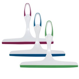 SvaTao Escobilla de Goma para Ducha, escobilla de Goma de Mano, con Agujero para Colgar, escobilla de Goma para Ducha, Puerta de Vidrio, Ventanas de Coche, Herramienta Multifuncional [Paquete de 3]