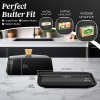 Ceramic Black Butter Dish and Lid Cover Butter Storage and