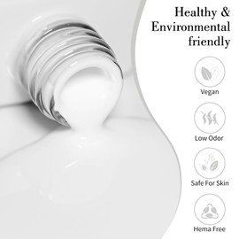 CANNI Milky White Gel Nail Polish, 1 Pcs Milky White Gel Polish Translucent Jelly Sheer Nude Color Soak Off Nail Gel Polish for Women Manicure Nail Art DIY at Home