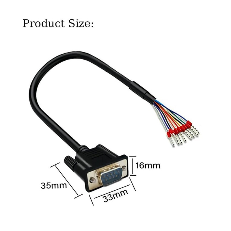Willwewon 5Ft 1.5m 26AWG DB9 Male RS232 9 Pin Serial