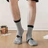 PUTUO Mens Running Toe Socks: Five Finger Socks Men Crew