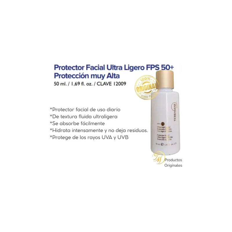 Protector Facial Ultra Ligero FPS50 Terramar Ultra-Light Face Sunscreen SPF