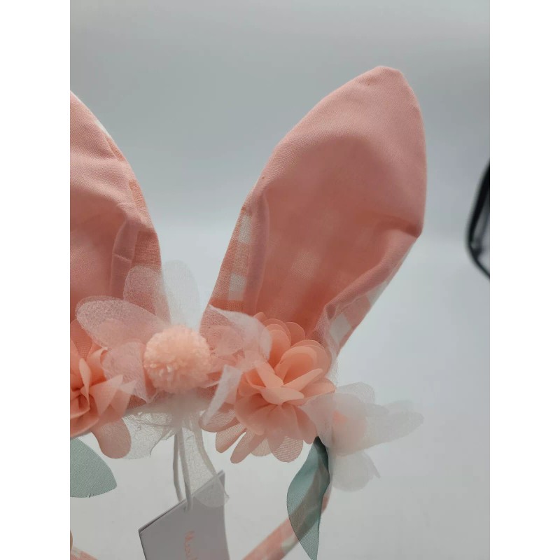 Meri Meri Headband Bunny Rabbit Ears Easter Checkered Gingham Party