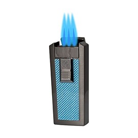 Rocky Patel CFO Triple Torch Lighter - Gunmetal and Blue